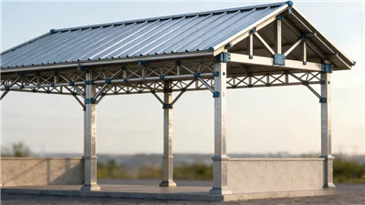 Estructura metálica del pabellón